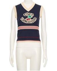 Valentino - Chez Stripe Detailed V-Neck Vest - Lyst