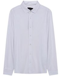 Emporio Armani - Curved Hem Buttoned Shirt - Lyst