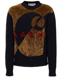 Marni - X Carhartt Logo Intarsia-Knitted Crewneck Jumper - Lyst