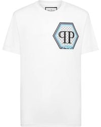Philipp Plein - Round Neck Ss Hexagon Jersey T-Shirt - Lyst