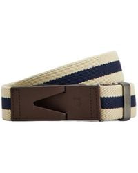 Tod's - Striped Snap-Buckle Belt - Lyst