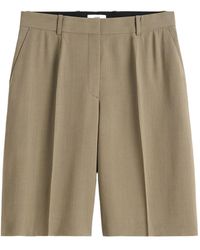 TOTEME - Totême Pleated Wide-Leg Shorts - Lyst