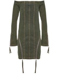 Blumarine - Off-Shoulder Denim Minidress - Lyst