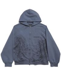 Balenciaga - Back Zip-Up Hoodie Regular Fit - Lyst