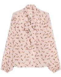 iBlues - Tie-Neck Shirt - Lyst