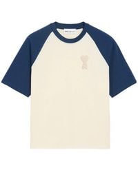 Ami Paris - Ami De Coeur Knitted Patch T-Shirt - Lyst