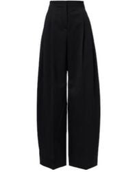 Mugler - Pleated Virgin Wool Wide-Leg Pants - Lyst