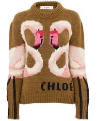 Chloé - Intarsia-Knit Sweater - Lyst