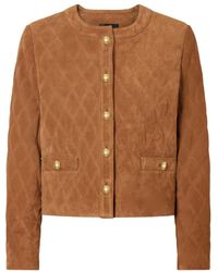 Nili Lotan - Amy Quilted Suede Jacket - Lyst
