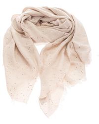 Brunello Cucinelli - Sequin-Embroidered Cashmere-Blend Scarf - Lyst