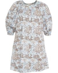 STAUD - Vincent Short-Sleeve Mini Dress - Lyst