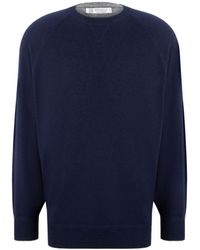 Brunello Cucinelli - Crew Neck Long-Sleeved Knitwear - Lyst