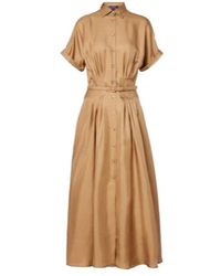 Ralph Lauren - Silk Satin Midi Dress - Lyst
