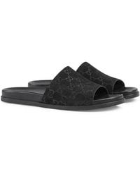 Gucci - Logo Detailed Slide Sandals - Lyst