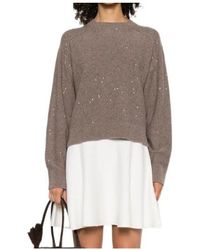 Antonelli - Round-Neck Knitted Sweater - Lyst