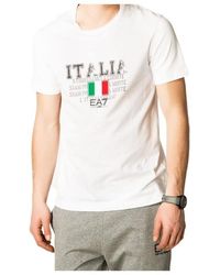 EA7 - Logo Round-Neck T-Shirt - Lyst