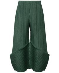 Pleats Please Issey Miyake - Pleats Please Issey Miyake Pleated Cropped Pants - Lyst
