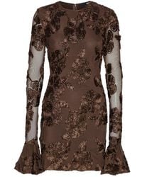ROTATE BIRGER CHRISTENSEN - Flower Mesh Mini Dress - Lyst
