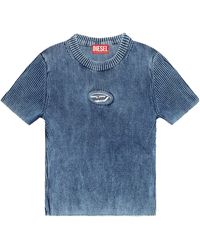 DIESEL - M-Anchor-A-Ss Ribbed T-Shirt - Lyst