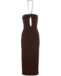The Attico - The Chain Detailed Halterneck Dress - Lyst