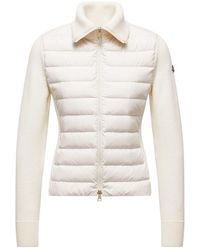 Moncler - Padded Zip-Up Wool Cardigan - Lyst