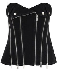 Dion Lee - Denim Biker Corset Top - Lyst