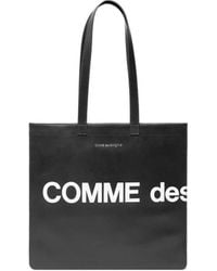 Comme des Garçons - Comme Des Garçons Wallet Huge Logo Printed Tote Bag - Lyst