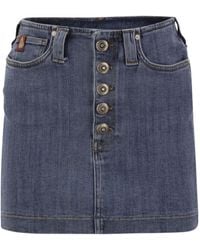 Dondup - Esibizionista Button-Front Mini Skirt - Lyst