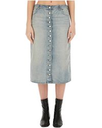 Courreges - Courrèges Multiflex Denim Skirt - Lyst