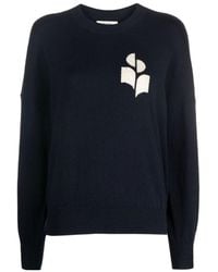 Isabel Marant - Isabel Marant Étoile Marisans Logo Intarsia Knitted Jumper - Lyst