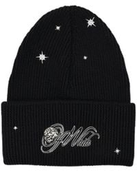 Off-White c/o Virgil Abloh - Crystal-Embellished Logo Beanie - Lyst