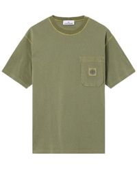 Stone Island - Logo Patch Crewneck T-Shirt - Lyst