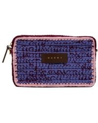 Marni - Textured Woven Designed Shoulder Bag - Lyst