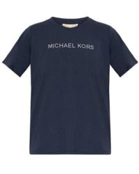 MICHAEL Michael Kors - Logo Embellished Crewneck T-Shirt - Lyst