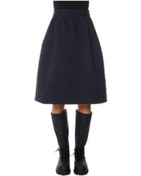 Moncler - Leaf-Quilted Padded A-Line Skirt - Lyst