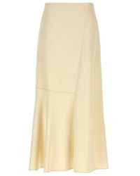 Jil Sander - High-Waist Panelled Midi Skirt - Lyst