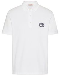 Valentino - Vlogo Signature Straight Hem Polo Shirt - Lyst