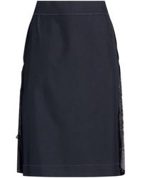 Maison Margiela - Elegant Solid-Color Midi Skirt - Lyst