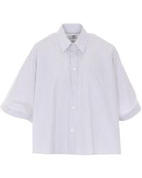 MM6 by Maison Margiela - Striped Oversized Shirt - Lyst