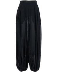 Semicouture - Casual Pants With Elastic Waistband - Lyst