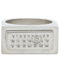 MM6 by Maison Margiela - Numbers-Motif Ring - Lyst