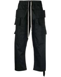 Rick Owens - Cropped Drawstring Cargo Pants - Lyst