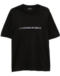 Emporio Armani - Logo-Print Short-Sleeve T-Shirt - Lyst