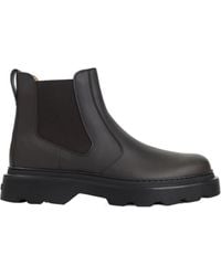 Tod's - Round Toe Slip-On Ankle Boots - Lyst