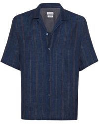 Brunello Cucinelli - Easy Fit Striped Shirt - Lyst