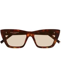 Saint Laurent - Eyewear Cat-Eye Frame Sunglasses - Lyst