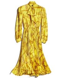 Gucci - Printed Silk Twill Chemisier Dress - Lyst