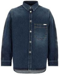 Givenchy - Logo-Patch Denim Shirt - Lyst