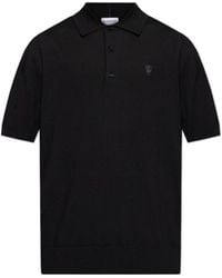 Burberry - Logo Embroidered Knitted Polo Shirt - Lyst