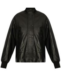 AllSaints - Quilted Panel Bomber Jacket - Lyst